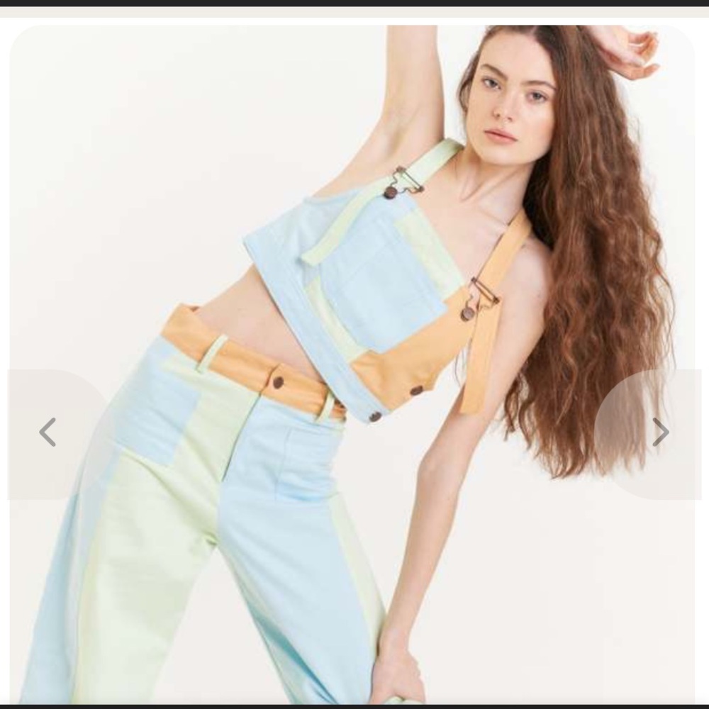 Pastiche Color Block Crop Top